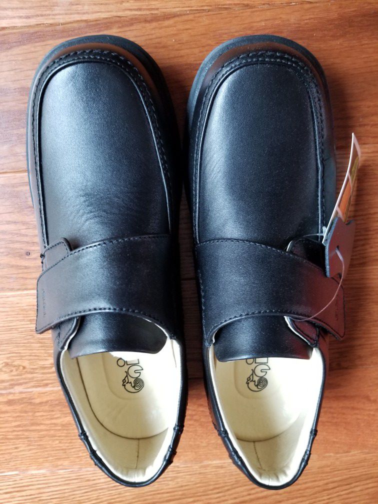 Black GIBI Boy's Genuine Leather Shoes Size 37