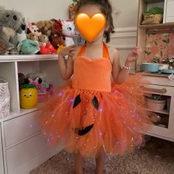 Pumpkin tutu toddler dress Halloween costume