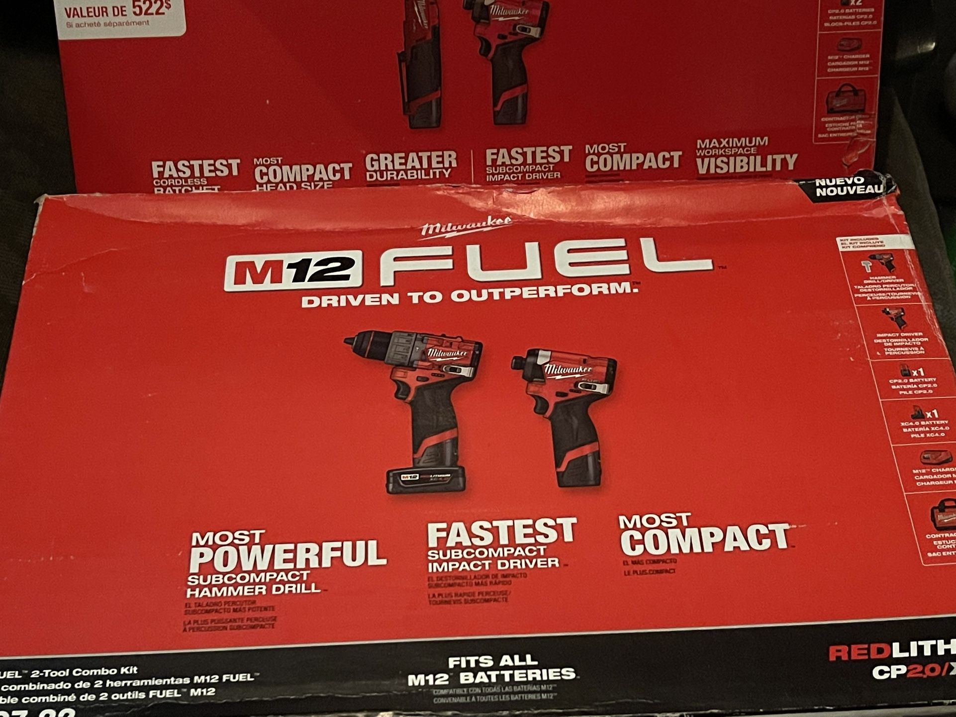 Milwaukee M12 Fuel Power Drill Nd Ryobi 6 In 1 Power Set