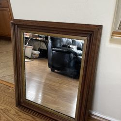 Antique Wooden Frame Mirror