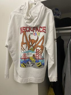 White Graphic Hoodie Size Xl  