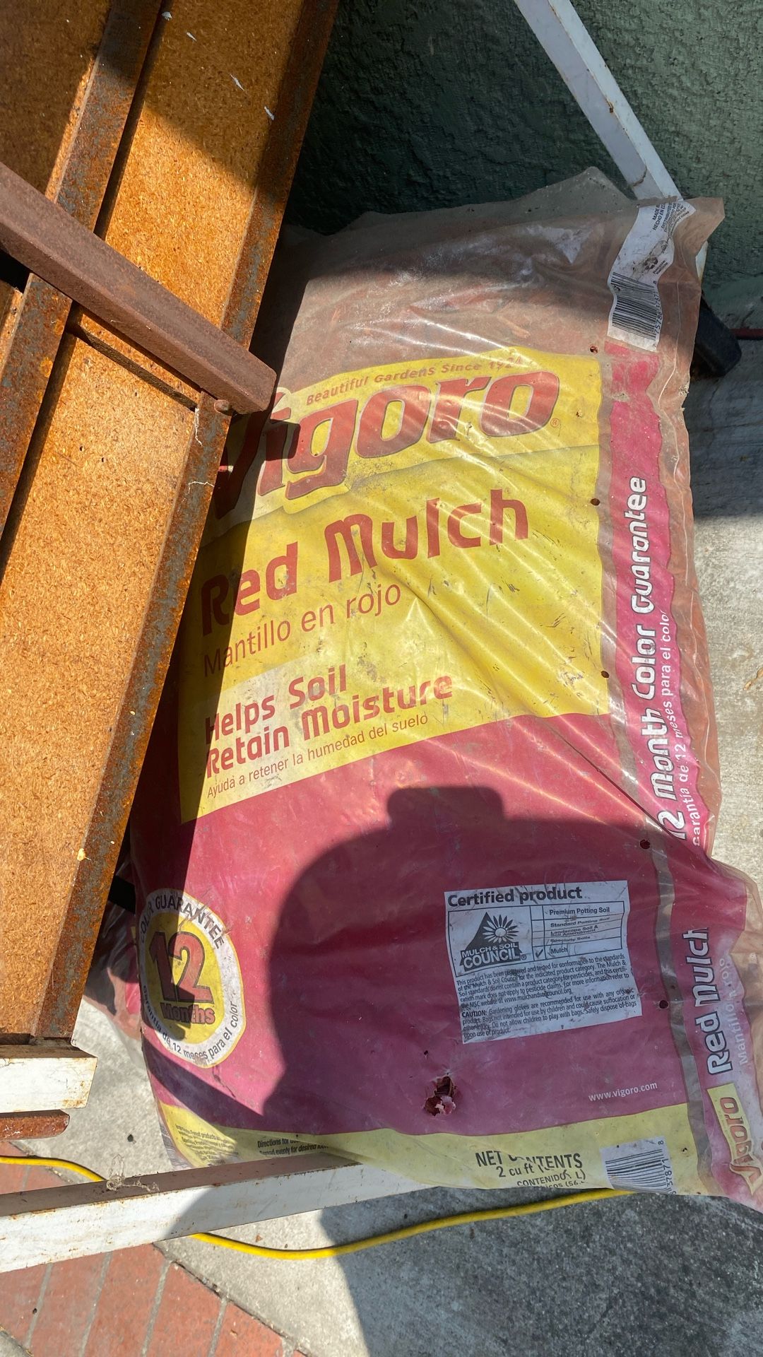 Vigorous Red Mulch Three Dollars Bag