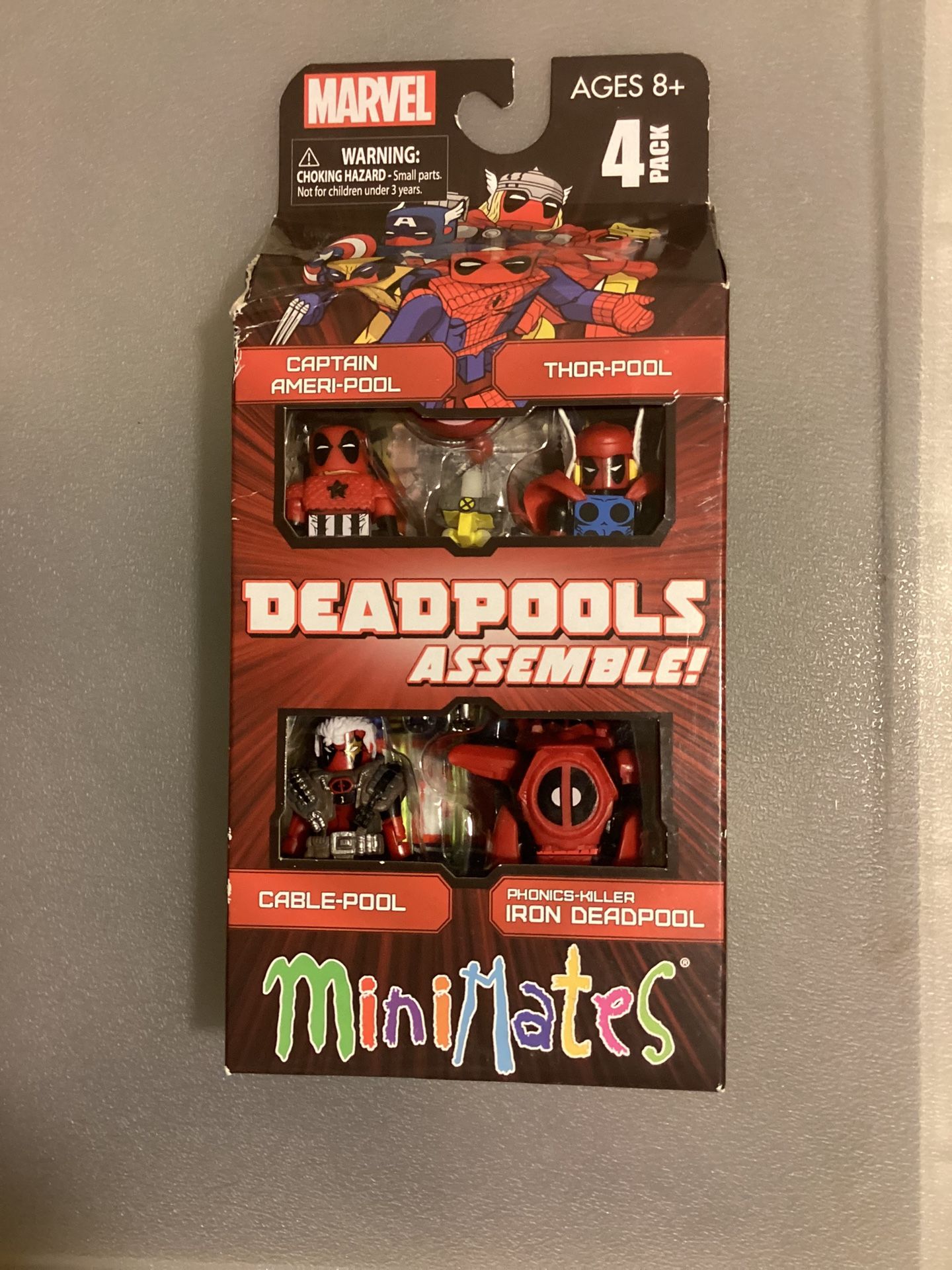 MINIMATES Marvel Deadpool Assembles DEADPOOL / THOR /CABLE /CAPTAIN AMERICA 4 Pack