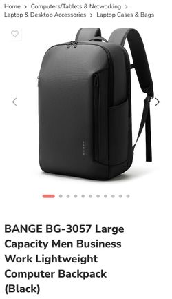 New Water Resistant Backpack Great For Work Or School