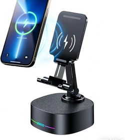 Bluetooth Speaker with Wireless Charging and Cell Phone Stand,Best Speaker Stand (New)