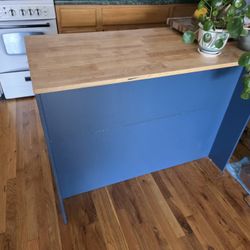 Butcher Block Style Kitchen Island 