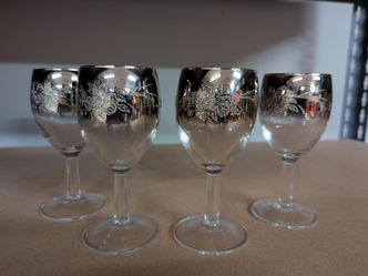 Silver ombre, wine glasses - set of 4