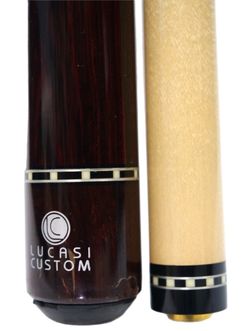 Lucasi Custom 119 Billiard Pool Cue Stick w/ Zero Flexpoint U Shaft Uni-Loc Black Brown Beige