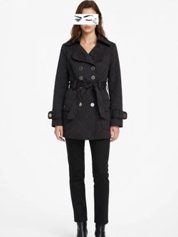 Brand new! Quilted Double-Breasted Trench Coat with Belt size Medium.  GUESS