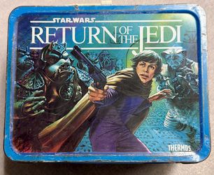 This is a vintage 1983 Star Wars: Return of the Jedi metal lunch box