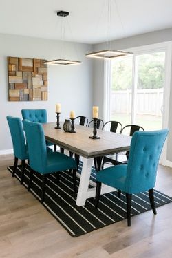 Custom Designed Farmhouse Dining Tables. 