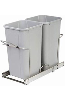 Knape & Vogt Platinum 11 in. x 22 in. x 18.75 in. 27 Qt. in-Cabinet Double Soft-Close Bottom-Mount Pull-Out