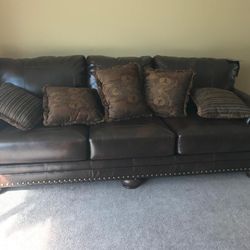 Brown comfortable Sofa With Cushions