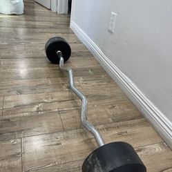 90 Lb. Fixed Curl Bar NEW 