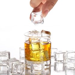 Fake Ice Cubes, 18mm Rocks 100pcs Acrylic Faux Ice Vase Fillers - Wedding Props