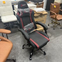 Gaming Chair, Ergonomic Office Chair with Footrest and Lumbar Massage Support, Comfortable Computer Chair Height Adjustable with Linkage Armrests and 