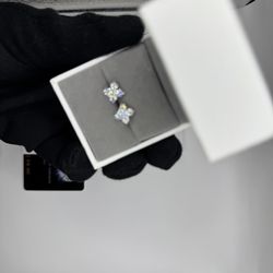 S925 silver Moissanite earrings VVS1 Certified