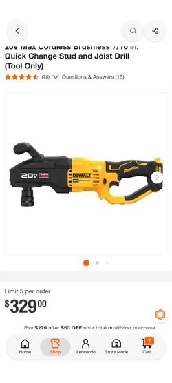 DeWalt stud ahd joist drill