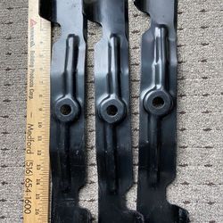 3 (18”) New Never Used Lawn Mower Blades Will Fit A 54” Mower Or Used Individual 