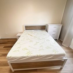 Queen Bed and Mattress.