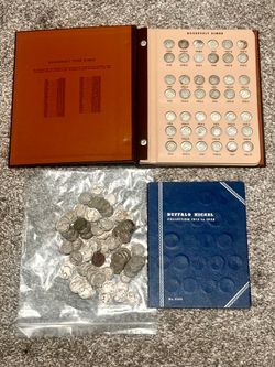 Silver dimes album & Buffalo Nickels