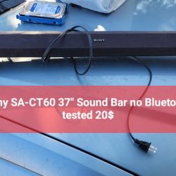 used Sony SA-CT60 37" Sound Bar no Bluetooth  , not tested 20$