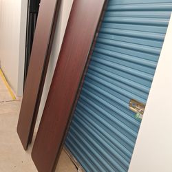 Folding Table, 72" x 18", Mahogany/Brown