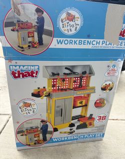 Kids toy play set tools workstation toy