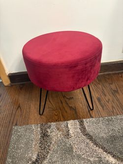 Round Velvet Stool Ottoman