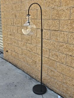 Verona Arc Floor Lamp with Glass Shade