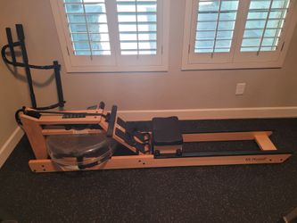 Water Rowing Machine with Wood Frame