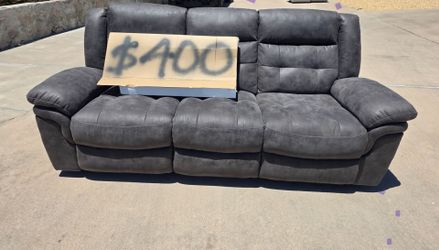 Couch with recliner