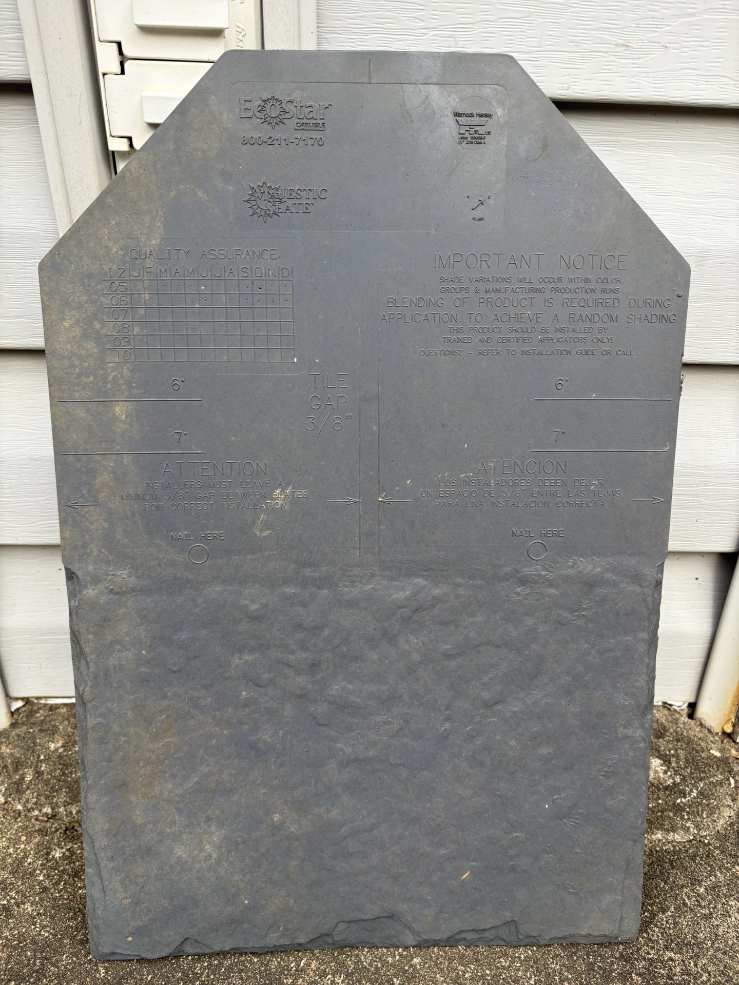 Tiles made By Majestic Slate by Eco Star Could Be Used For A Blind/shed Etc