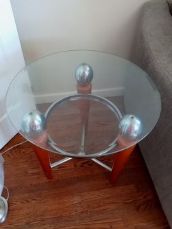Glass end table