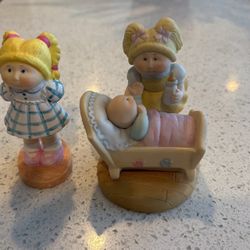 (2) Collectible Cabbage Patch Figurines 