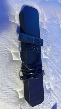 Black 20in, ONN sound bar, Built in 2in sub