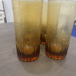 Vintage Brown Libby’s Tall Glass