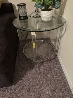 Glass side table