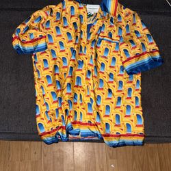 Aunthentic Casa Blanca Silk Button Up