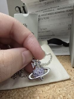 Vivienne Westwood Agnatha Brass and Cubic Zirconia Pendant Necklace No Delivery