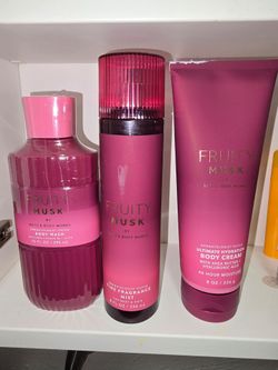 Bath & Body Works FRUITY MUSK BODY WASH, CREAM, MIST VALUED $54.00