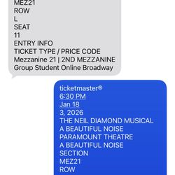 A Beautiful Noise  1/18 @6:30pm