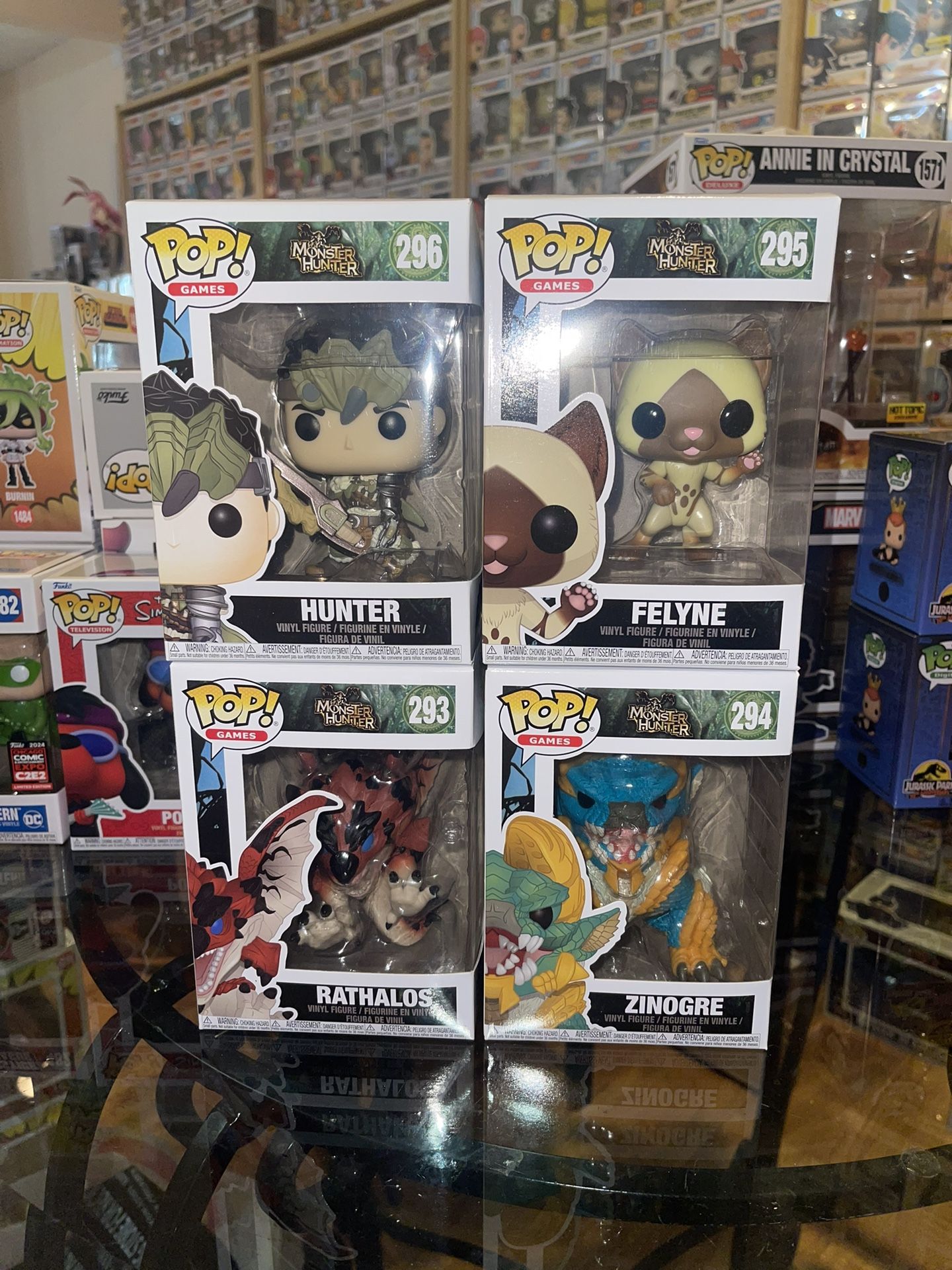 Funko Pop Monster Hunter Set Felyne Zinogre Rathalos