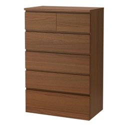Ikea Malm 6-Drawer - Brown