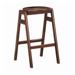 Roundhill Furniture Vernal Mid-Century Modern 28.75 in. Wood Stackable Bar Stools - Set of 2. Assembled