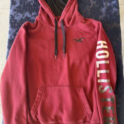 Hollister Hoodie Burgundy Size Small