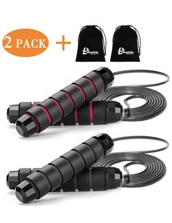 Jump Rope Skipping Rope 2 Pack Adjustable
