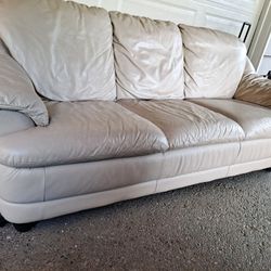Nice White Leather Couch