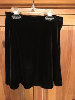 Black velvet skirt