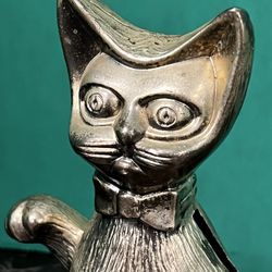 Metal Mid Century Cat Bank